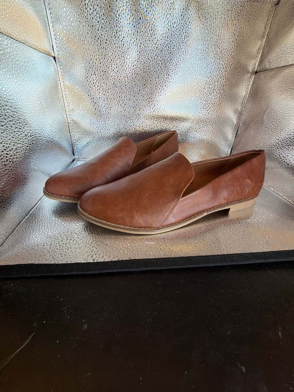 Indigo Rd. Hani Brown Faux Leather Loafers